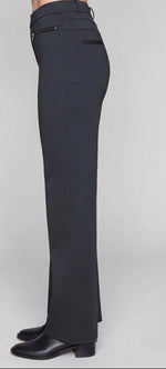 Carre Noir Pull on Zip detail Pants - Heather Grey