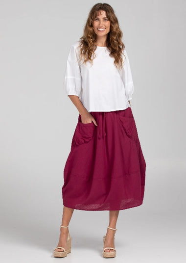 Boom Shankar Guru Skirt - Merlot