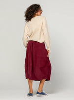 Boom Shankar Cord Guru Skirt - Merlot