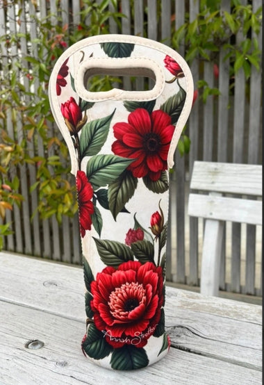Neoprene Wine Cooler Bag - Vintage Ruby
