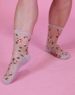 Flower Party Mesh Socks - Multi Pack of 3