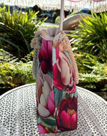 Large Beach Bag - Crimson Whisper