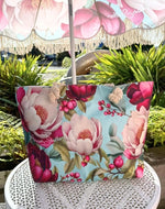 Large Beach Bag - Crimson Whisper