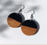 Large round wood and resin drops