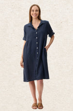 Givoni Collared linen dress