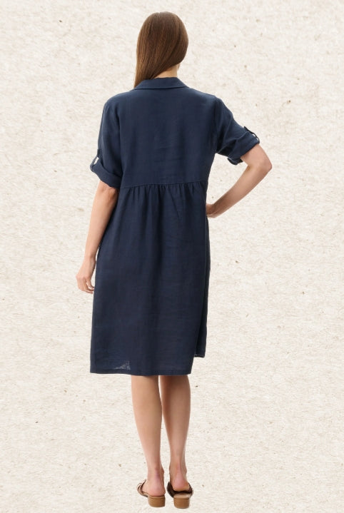 Givoni Collared linen dress