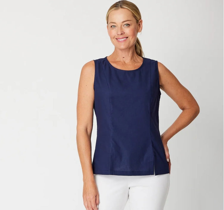 Luna Sky Linen Panel Top
