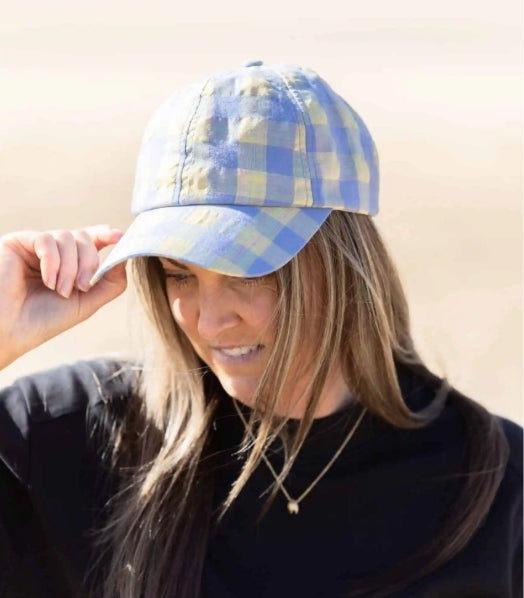 Lark Cotton Cap – Blue/Yellow