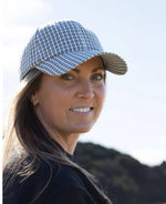 Lark Cotton Cap – Navy Check