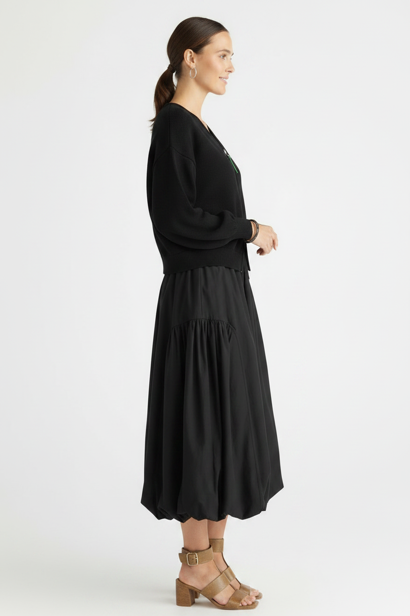 Statement Zip Cardi from Zacket & Plover - Black