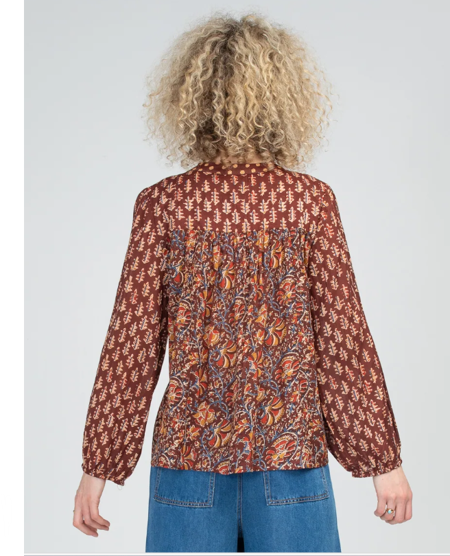 Boom Shankar Fleetwood top - Juliette splice print