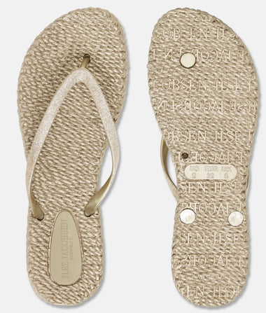 Isle Jacobsen Flip-flops Glitter - Platin