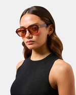 Milla Hart Maja Sunglasses Cry Amber/Lt Brown