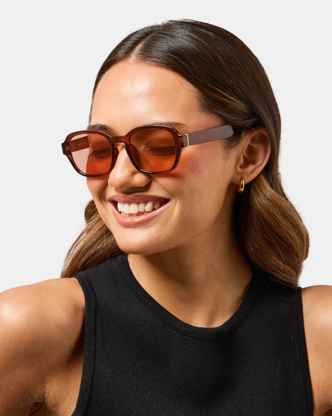 Milla Hart Maja Sunglasses Cry Amber/Lt Brown