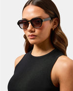Milla Hart Maja Sunglasses Black/Smoke-Brown