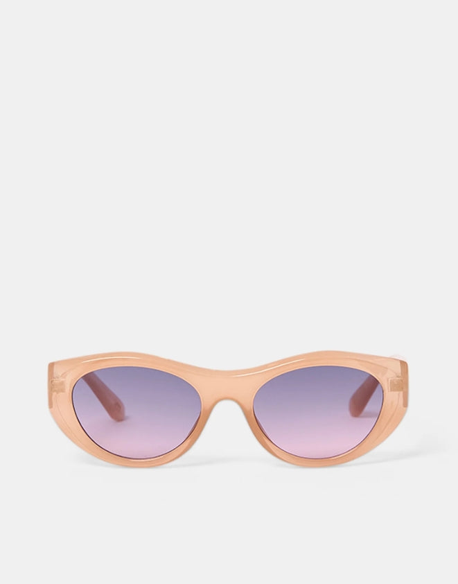Milla Hart Nora Sunglasses Milky Bone/Blue-Pink