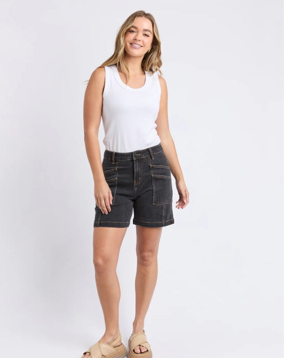 Balmy Short - Washed Black