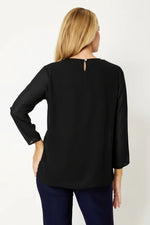 Georgia Chiffon Top - Shiraz colour
