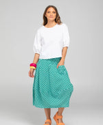 Guru skirt - Green Seersucker