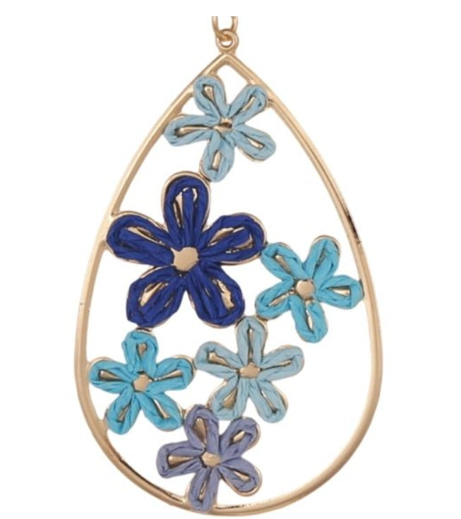Dahlia Necklace Blue