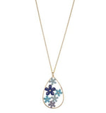 Dahlia Necklace Blue