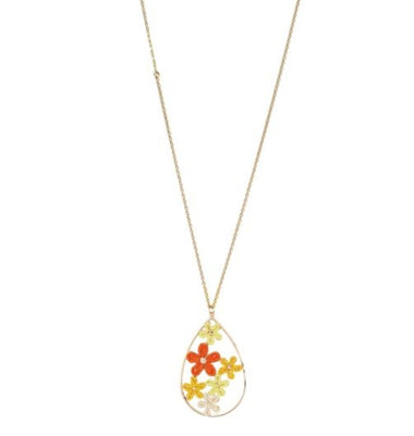 Dahlia Necklace Orange