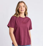 Foxwood Huntleigh Oversized Tee - Windsor wine