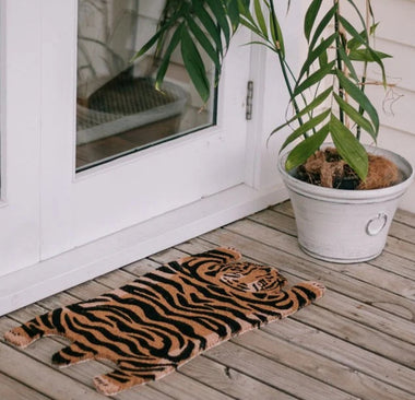 Doormat Coir Sleeping Tiger Large