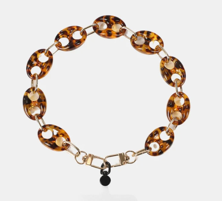 Mary Acetate Phone Chain - Short - Brown