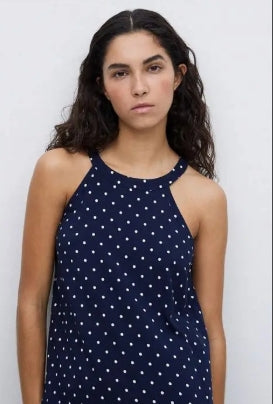Yerse Barcelona Navy Halter neck dress