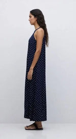 Yerse Barcelona Navy Halter neck dress