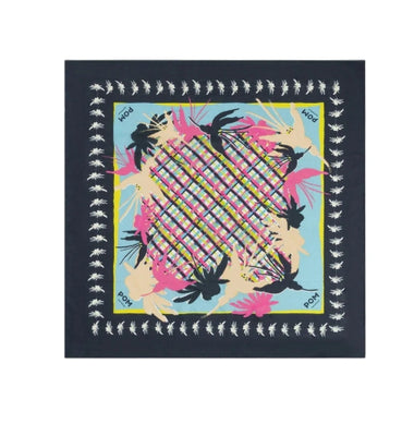 POM Amsterdam's Artisan Party print petite silk scarf