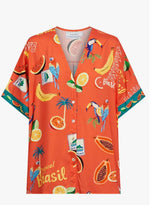 Cabana Button Top - Brasil Coral