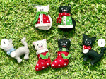 Pashom Christmas Cats with bows decoration
