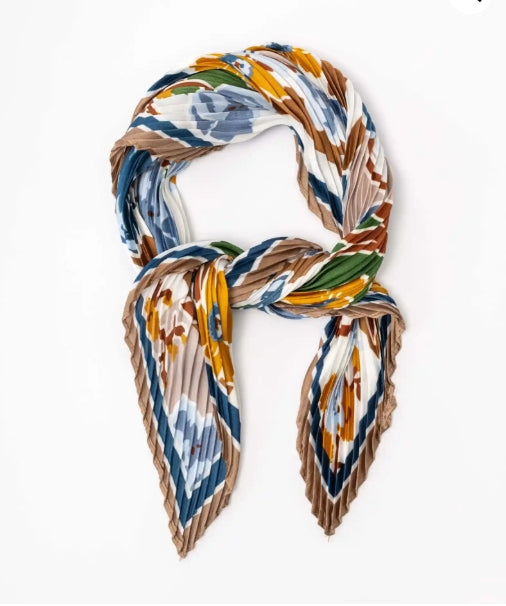 Ava Pleated Scarf - Taupe