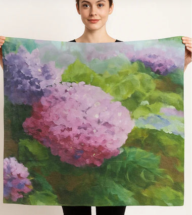 Floral Pure Silk Square Scarf