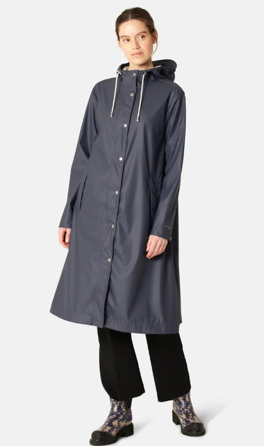 Ilse Jacobson Hornbæk Long Rain Jacket - Ombre Blue