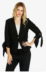 Manhattan Tie Sleeve Blazer in Black