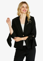 Manhattan Tie Sleeve Blazer in Black