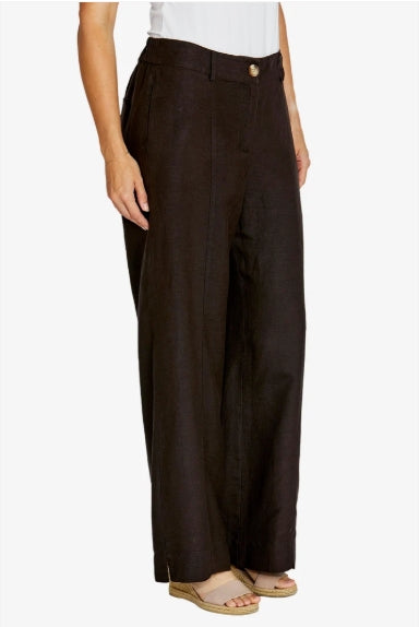 Elle Wide Leg Pant in Chocolate