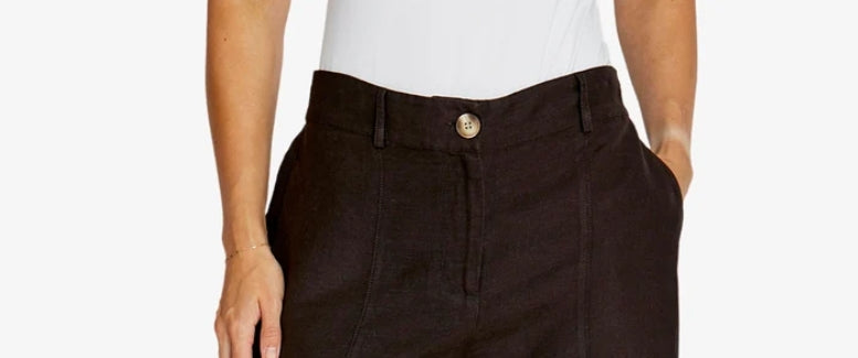 Elle Wide Leg Pant in Chocolate