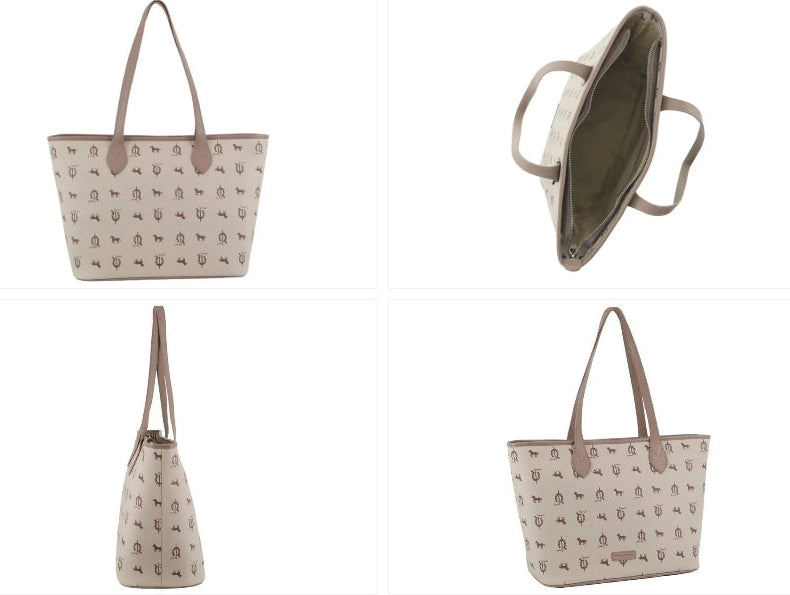 Pierre Cardin Vegan Leather Logo Tote PC3846 - Beige