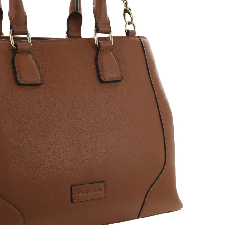 Pierre Cardin Leather Tote Bag PC4049 - Tan