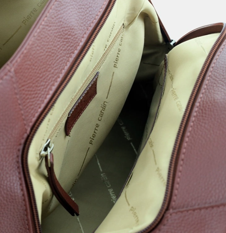 Pierre Cardin Leather Tote Bag PC4053 - Chocolate