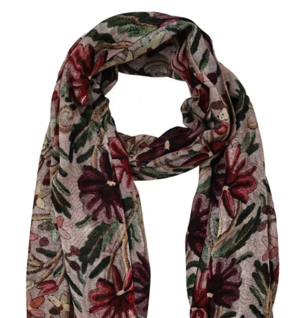 Heirloom Garden Vine – Merino Wool Scarf