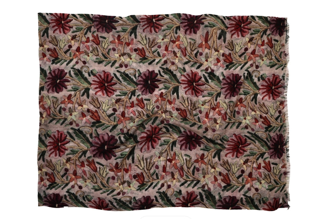Heirloom Garden Vine – Merino Wool Scarf