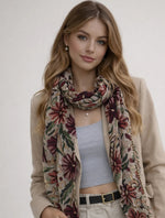 Heirloom Garden Vine – Merino Wool Scarf