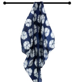 Silk Scarf square - Japanese Blue