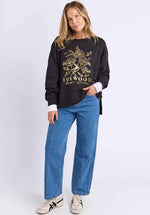Fleur Charm Crew from Foxwood - Black/Gold