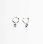 Rosy Earrings – Silver with Lilac